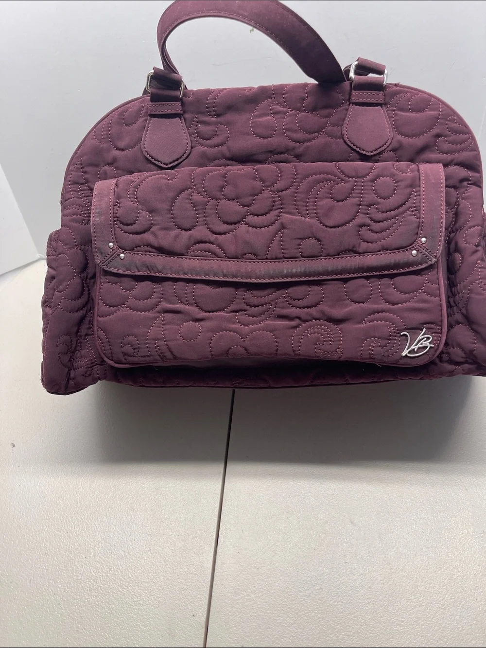Vera‎ Bradley Quilted Women's Shoulder Diaper Bag, Plum